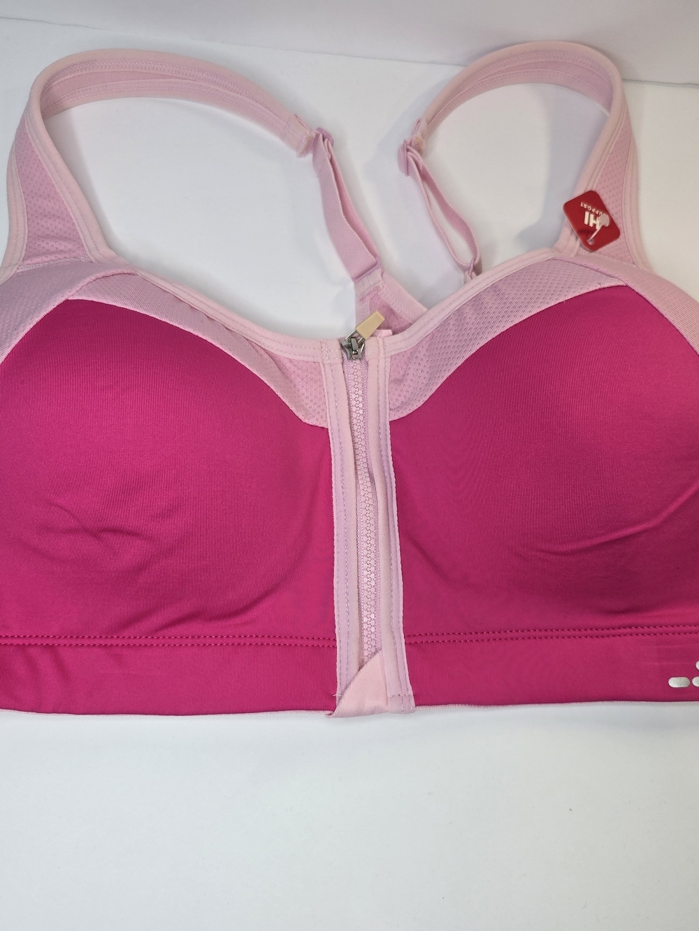 Front-Zip Pink Sports Bra - Women Intimates